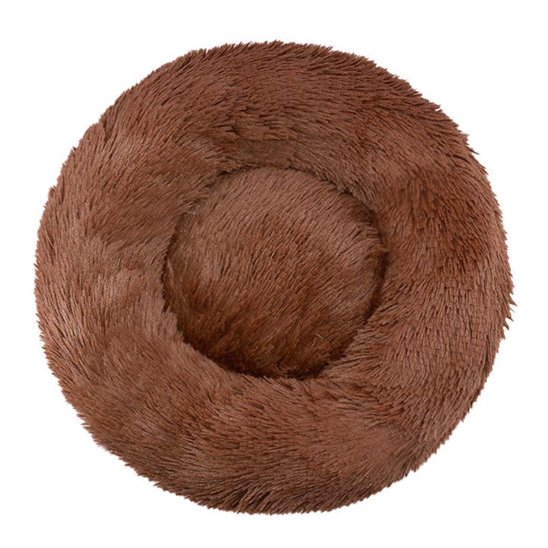 40-90cm Fluffy Dog Bed For Large Round Dog Bed Super Soft Cat House Plush Cat Nest Winter Warm Dog Pet Bed