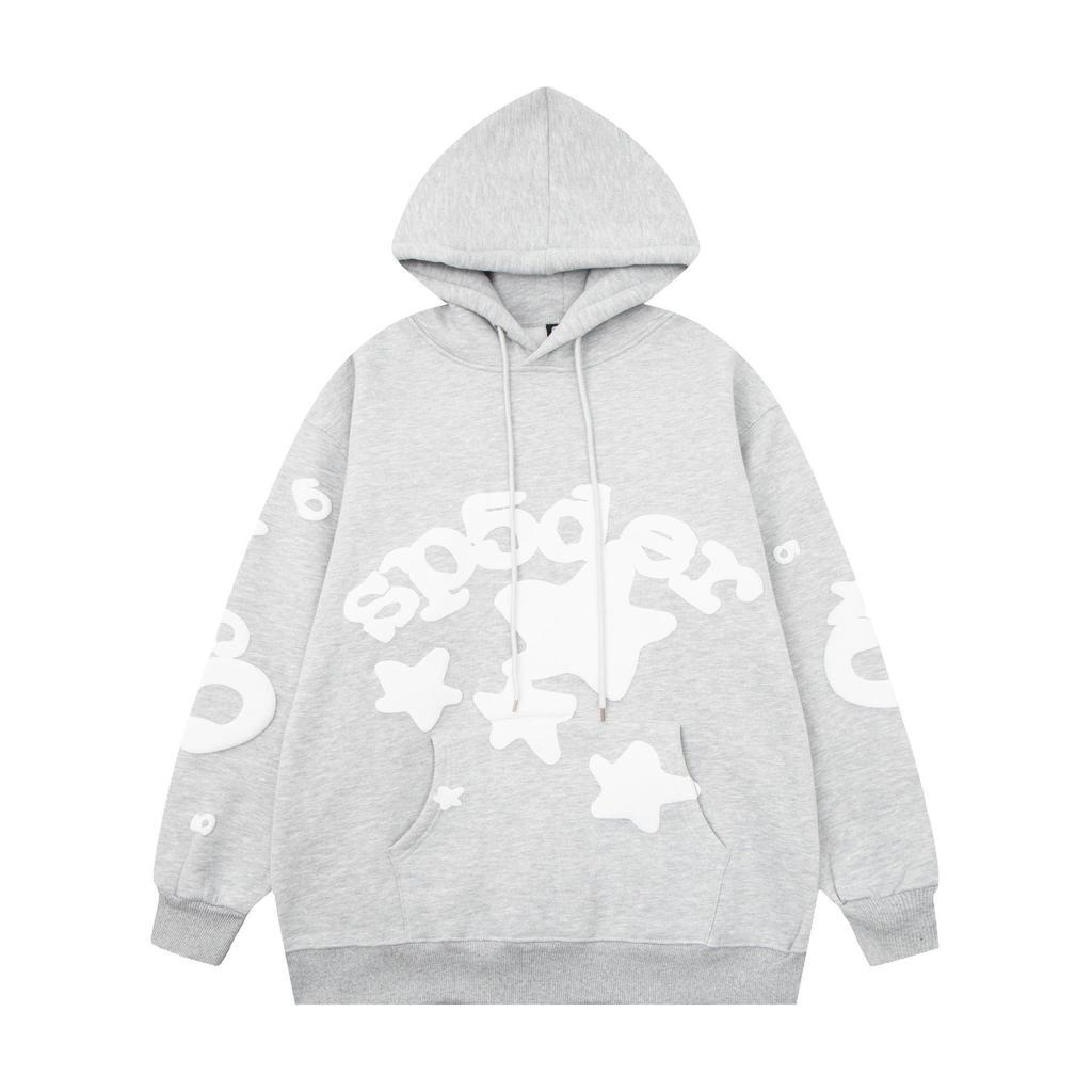 Young Thug Style Foam Letter Hoodie - Pink Hip-Hop Sweatshirt for Couples