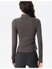 Fleece-Lined Women's Long Sleeve Yoga Jacket with Pockets - Slimming, Warm, and Ideal for Running