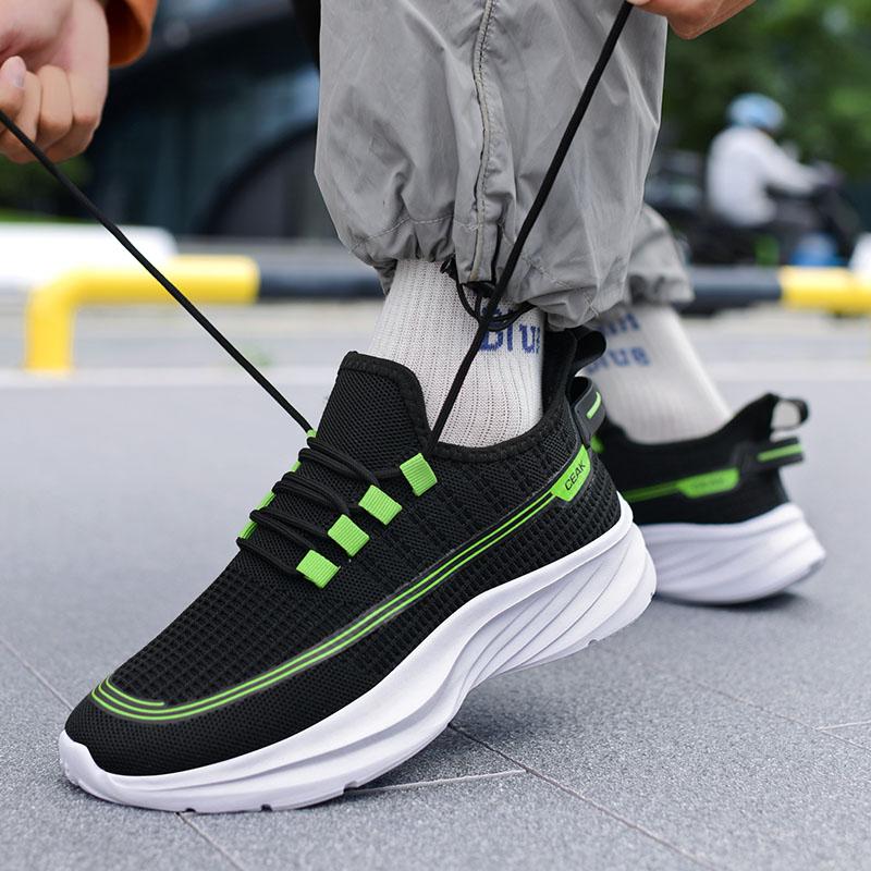 

Fashion Black Lightweight Running Shoes For Men Men s Designer Mesh Casual Sneakers Lace-Up Male Outdoor Sports Tennis Shoe 40