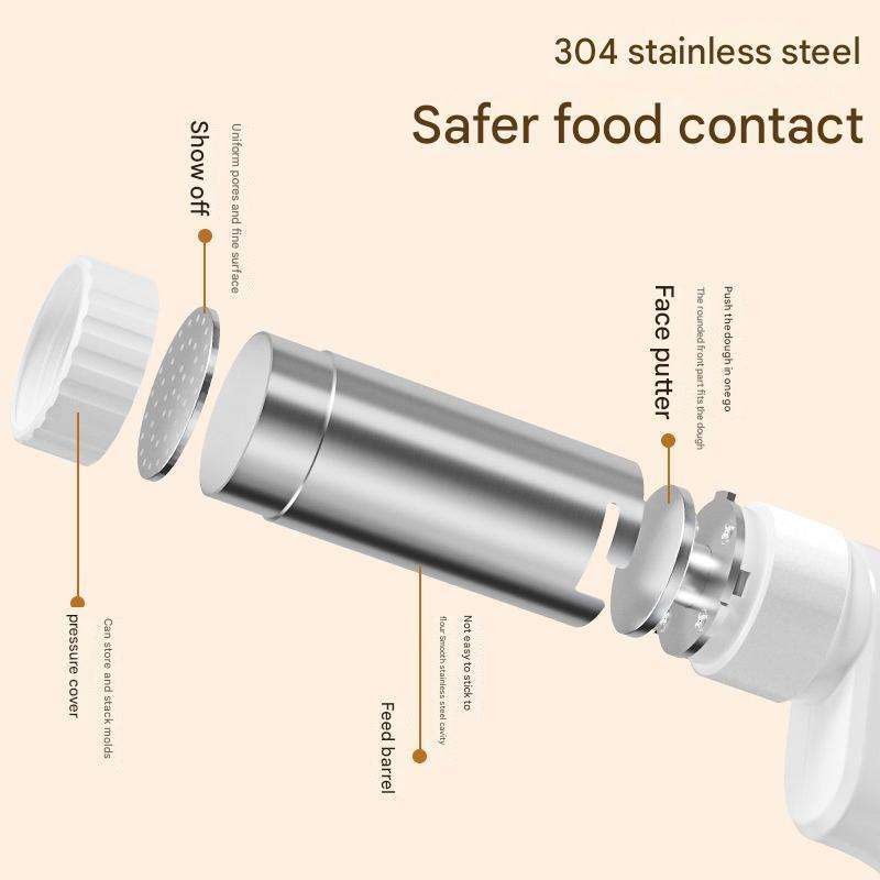 Electric Handheld Noodle Maker Portable Noodle Press Rolling Small Machine Home Appliances Cordless Pasta Maker 5 Pasta Shapes