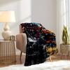 For Transformers,Bumblebee,Optimus Prime-Themed Flannel Blanket, Glam Style, Digital Print, All-Season Comfort, Tear-Resistant, Knitted Craf