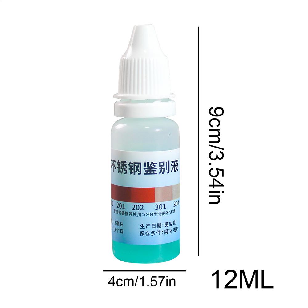 12ml Stainless Steel Testing Liquid 304/201/316 Stainless Steel Testing Liquid