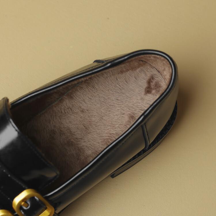 Fashion 2024 New Spring Split Leather Women Shoes Round Toe Women Pumps Shoes for Women Low Heel Loafers Ladies Shoes Zapatos De Mujer