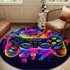 Electric Gaming control Round Rug for Livingroom,Bedroom, Palyroom, Chair Rug, Area rug, Circle Carpet, Large Size Fan Christmas gift