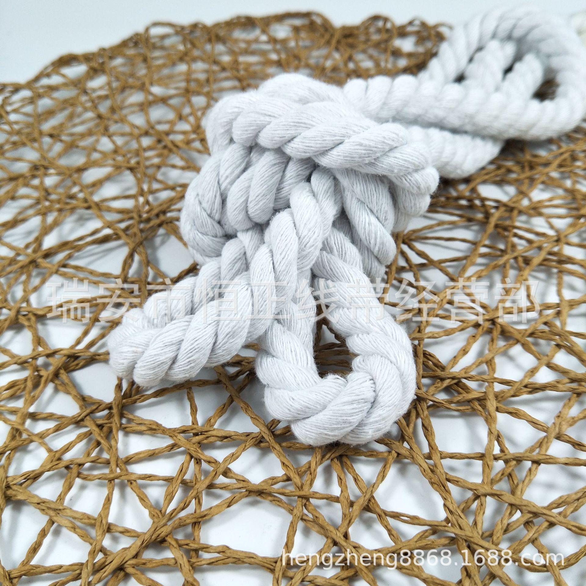 

Белый отбеленный черный трехпрядный ручной канат из хлопка (5мм-20мм) для багажа, завязок для штор и аксессуаров.