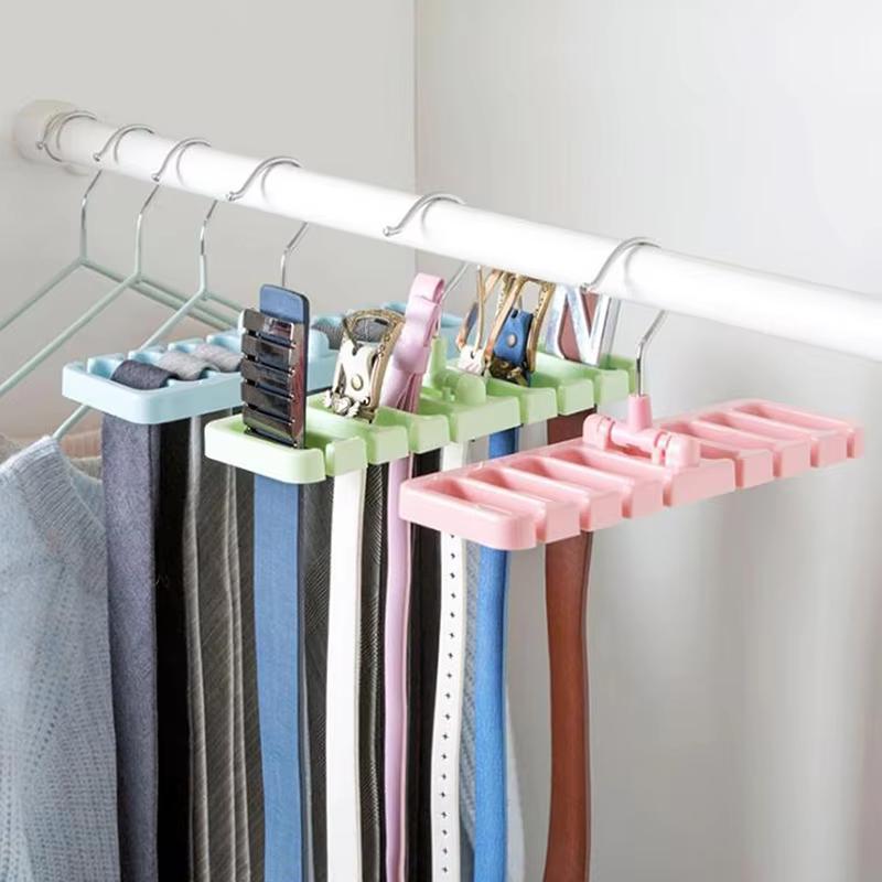 1 PZ Appendi cravatte da cintura Organizzatore rotante da armadio Porta sciarpe multifunzionale Accessori portaoggetti da armadio per la casa