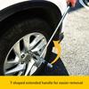 Universal Extended Lug Wrench, 4 Way Tire Iron Nut Wrench Set with Storage Boxand Standard Socket 17/19/21/23mm