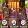 Renaiss 72X72 Inches Enchanted Forest Mushroom Shower Curtain Cartoon Magtic Old Trees House Butterflies Fairy Tale Wonderland F