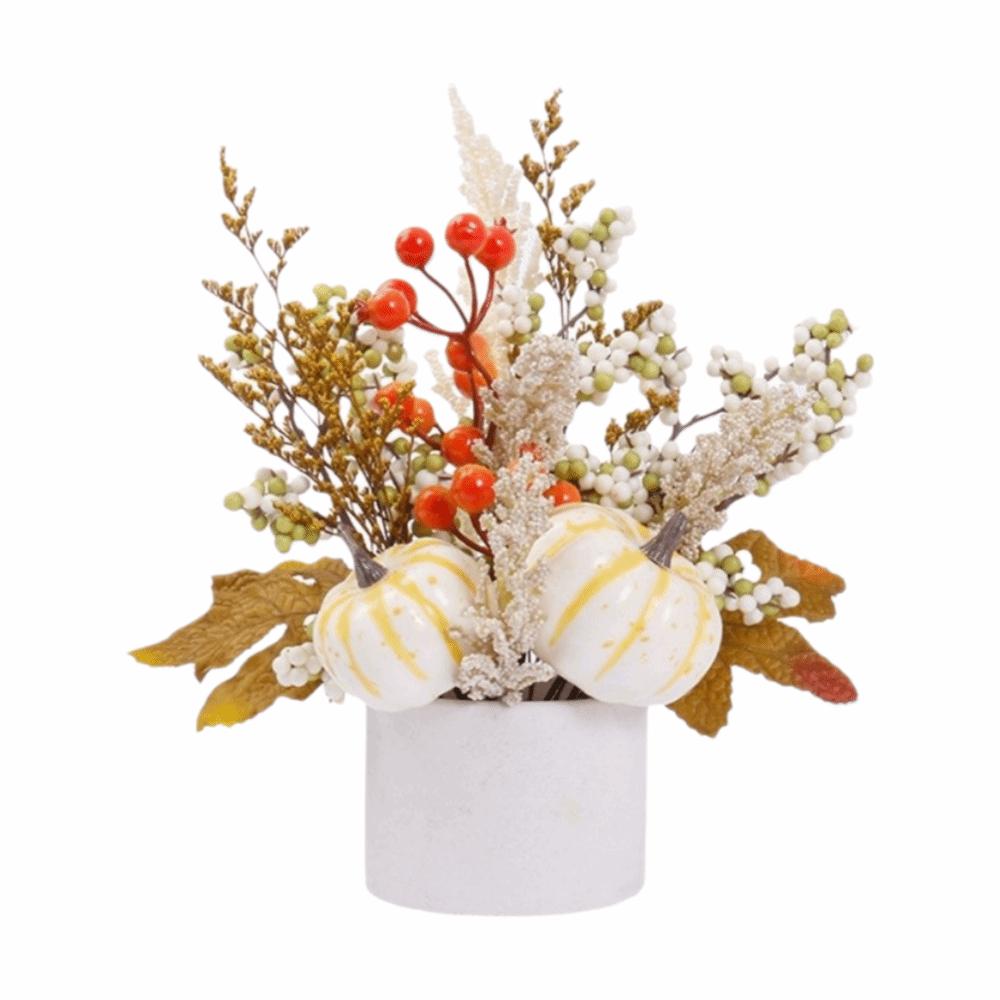 Fake Autumn Leaf Maple Leaf Pumpkin Ornament Halloween Tabletop Ornaments Fall Centerpieces