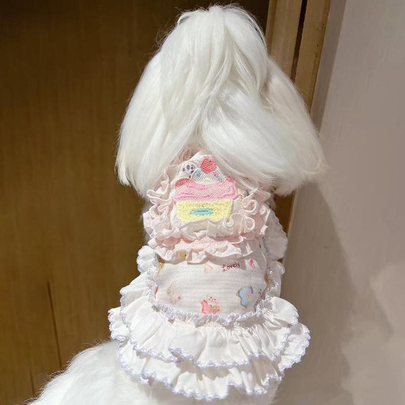 

Одежда для питомцев тяжелая промышленность принцесса ветер питомец собака собака лето кружевное платье чем медведь йоркшир комфортная одежда S Chest 35 Back 25 About 3-2 kg