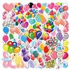 60 Colorful Cartoon Balloon Stickers - DIY Journal Decor, Waterproof for Water Bottles and Computers