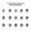 15-Piece Nail Art Stamping & Dotting Pen Set with Silicone Stamper for DIY Floral Designs