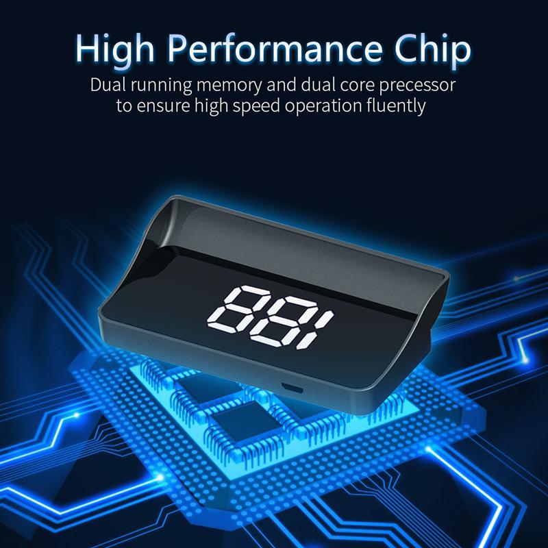 Car Digital Speedometer Head Up Display Vehicles Speed Gauge Hud Windshield Projector For Truck Gps Driving Assistance Tool