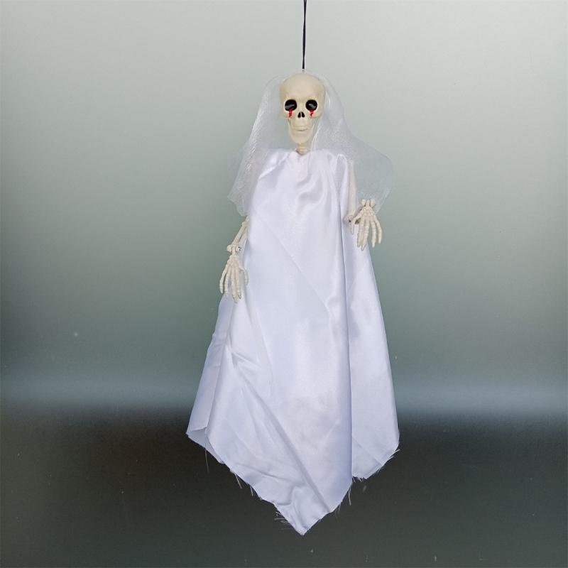 Gruselige Halloween-Geisterdekorationen für Garten und Veranda – DIY-Spukhaus-Partyzubehör – Einfach aufzuhängen – Wetterfestes Skelett-Design