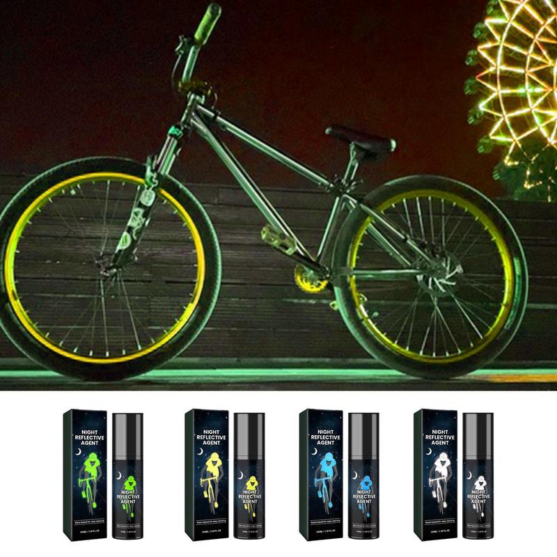 Reflective Spray Paint 100ml Glowing Paint For Bike Night Riding Long Lasting Glow Paint For Clothes Bicycles Skateboards Canvas