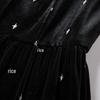 Women's Elegant Embroidered Velvet Midi Dress