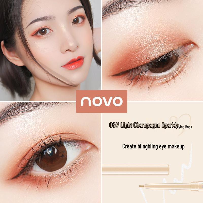 Novo Waterproof Sweatproof Long-Lasting Eyeliner - No Smudge, Ultra-Fine Tip for Students & Beginners, Ideal for Inner Corner Highlighting