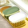 Household Hair Scalp Comb Portable Wet and Dry Brush Head , Green