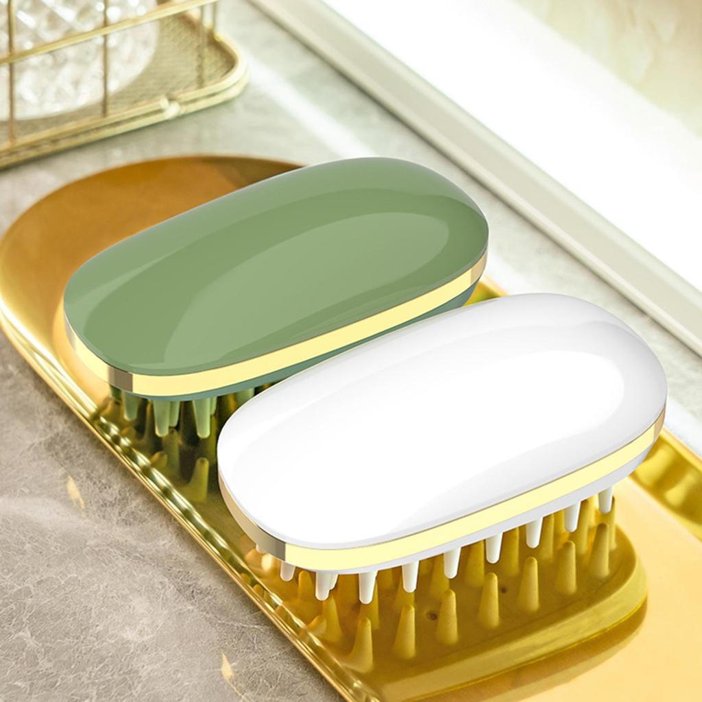 Household Hair Scalp Comb Portable Wet and Dry Brush Head , Green