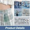 2Pcs Adjustable Pant Waist Tightener - Jean Button Pins & Button Clips for Pants | No Sewing Required, Easy to Install
