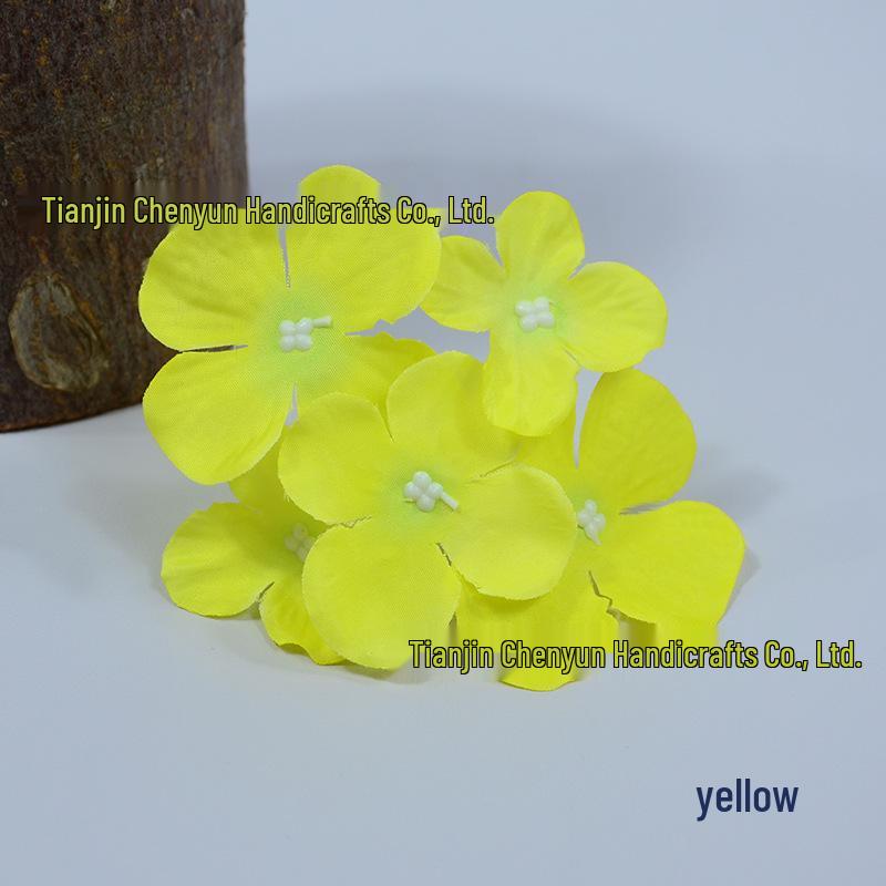5-Prong Hydrangea Simulation Hairpin & Brooch Set for DIY Floral Arrangements