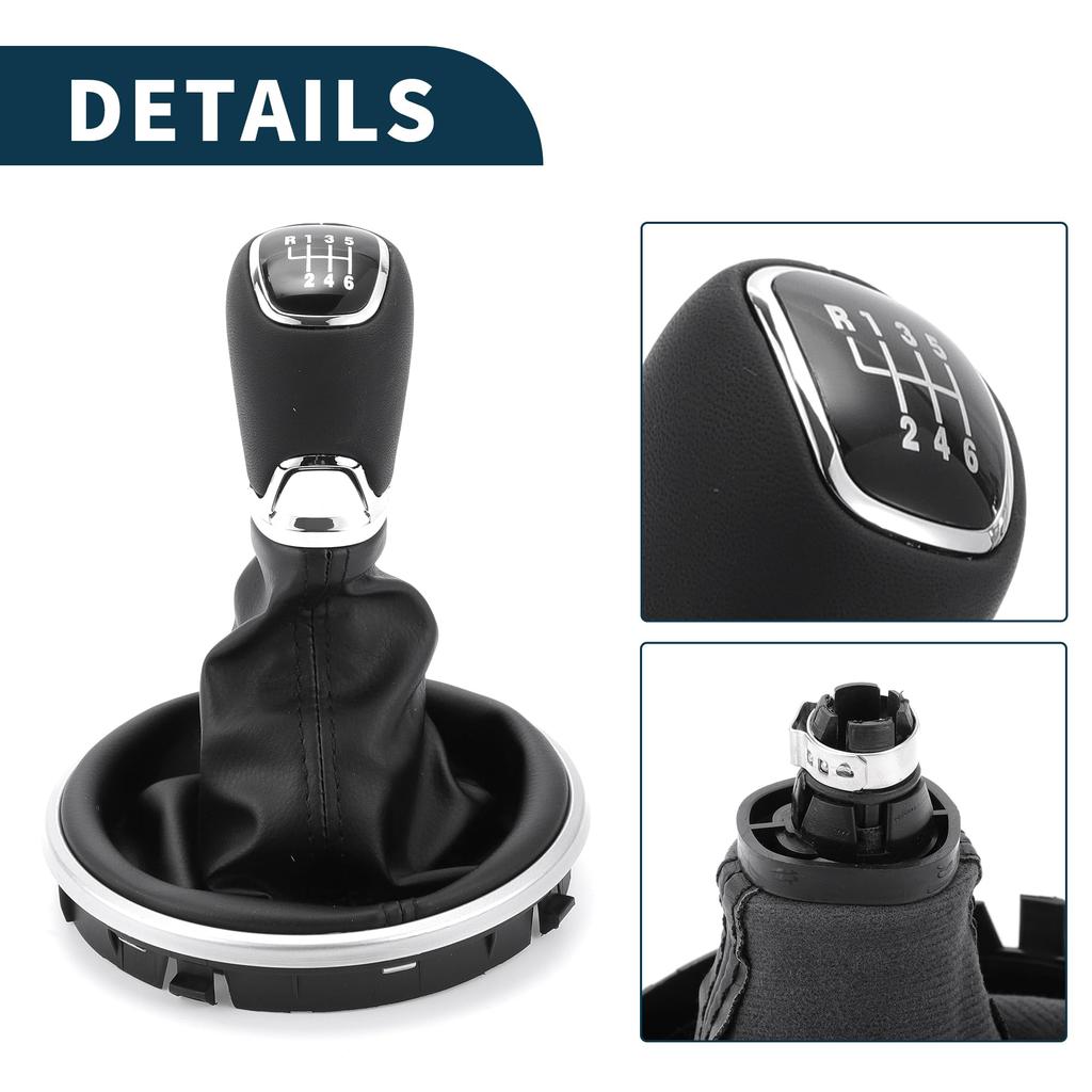 TUCKBOLD Manual Gear Shift Knob Cover for Skoda Fabia II Shift Boot Cover 6-Speed 2007-2014 (1pc)