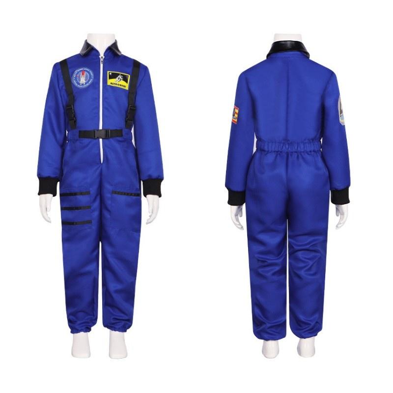 Astronaut Halloween Costume For Kids Polyester Space Suit For Cosplay And Parties