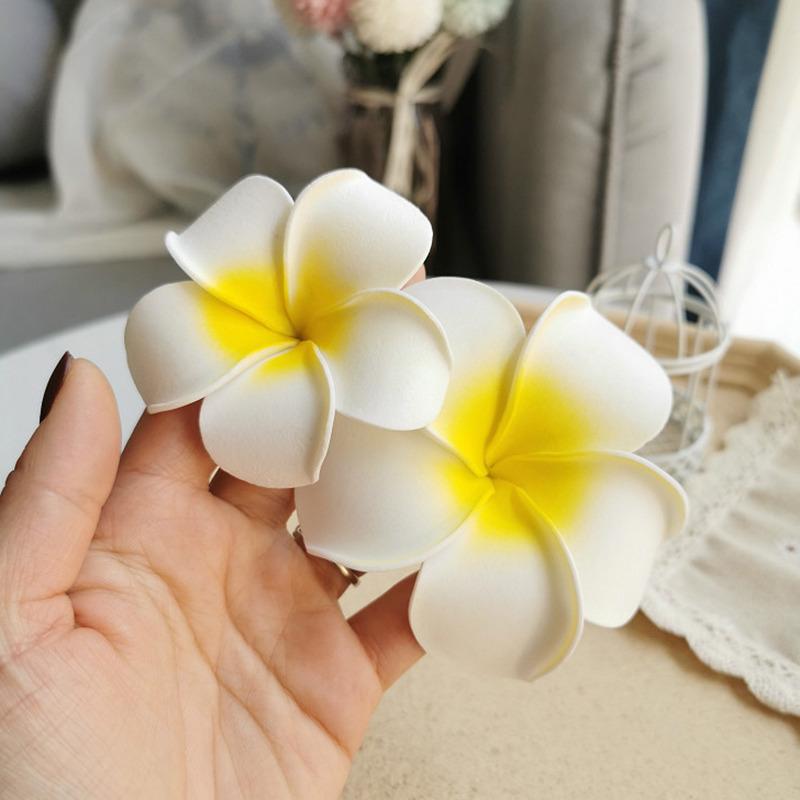 Plumeria Flower Hair Clips For Women Girls Hairpins Egg Flower Barrettes Hawaiian Wedding Party Bag Hat Hair Accessories