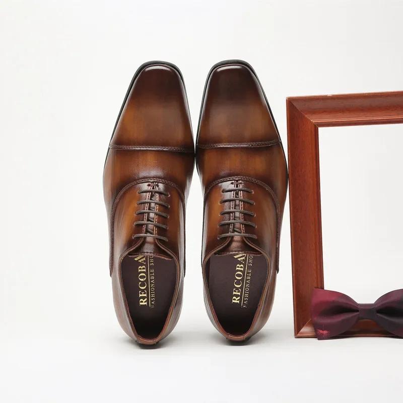 2024 Genuine Leather Men Formal Shoes 2024 High Quality Leather Shoes for Men Business Classic Office Party Wedding Dress Shoes