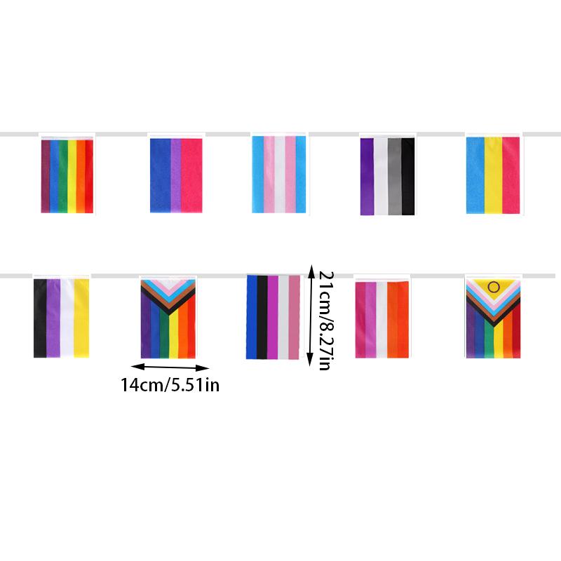 Progress Pride Rainbow Flag Vivid Color Multiple Style Banner Flag For Home Garden Yard Decor Party Supplies