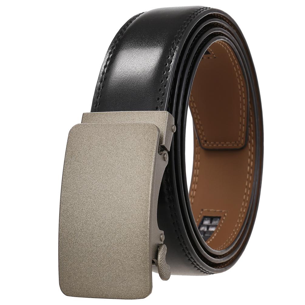 1Pcs Automatic Buckle Belt, Cowhide Men'S Belt, Fashion Belt, Belt Ly36-0101-1