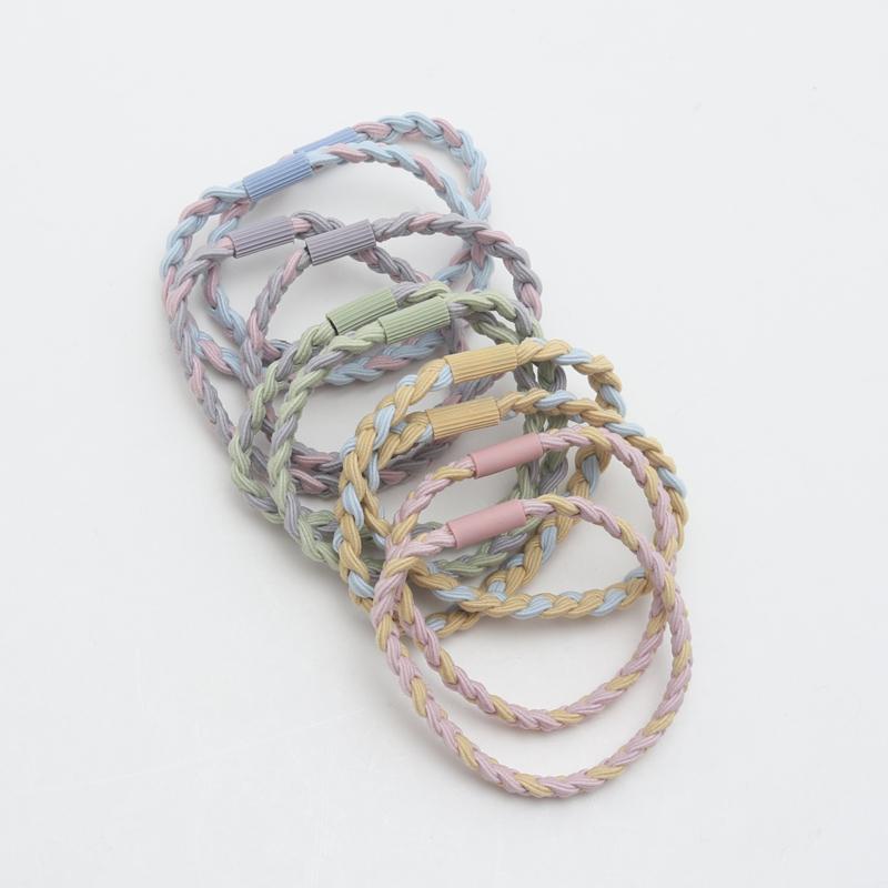 10pcs Trendy Girls Braided Elastic Hair Rubber Bands Women Hair Scrunchies Ponytail Hair Holder Hair Gum Hair Tie