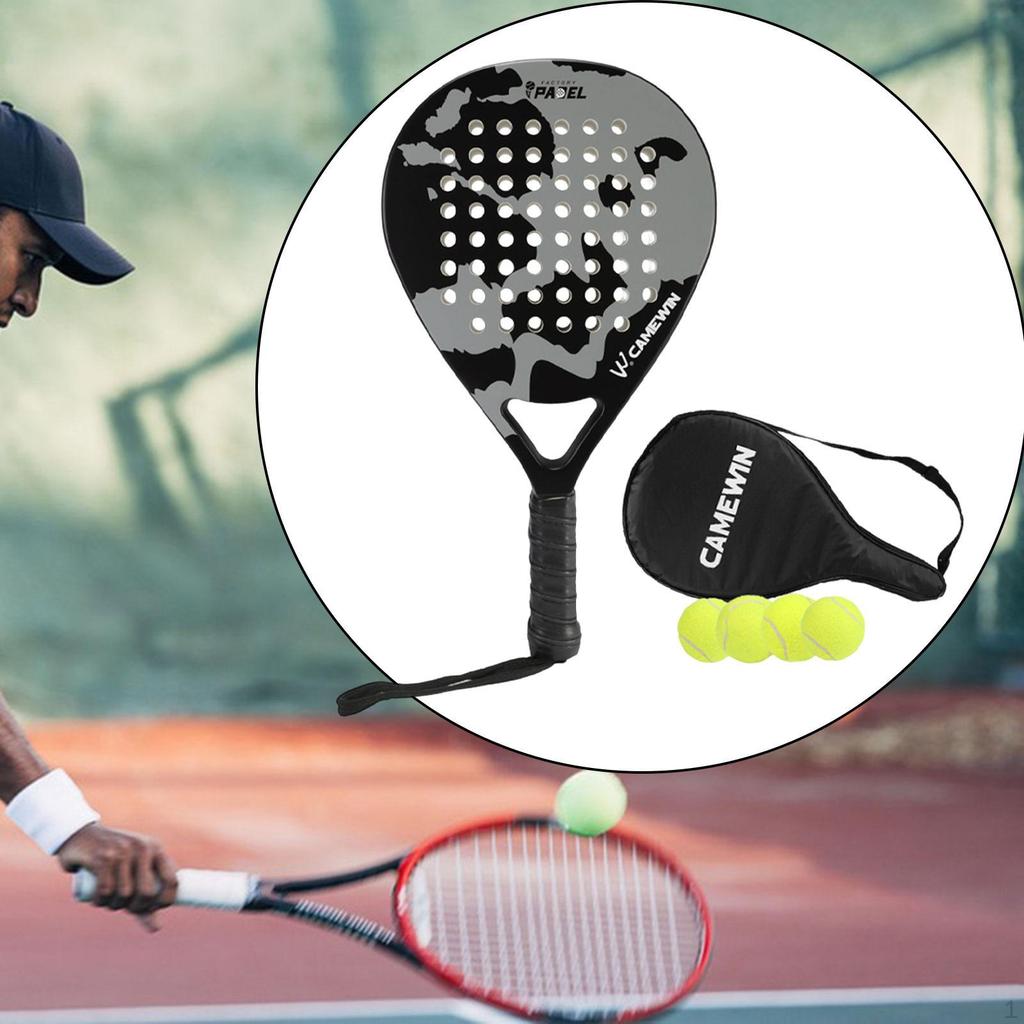 Beach Tennis Paddle Racket Comfort for Outdoor Beginner Orange