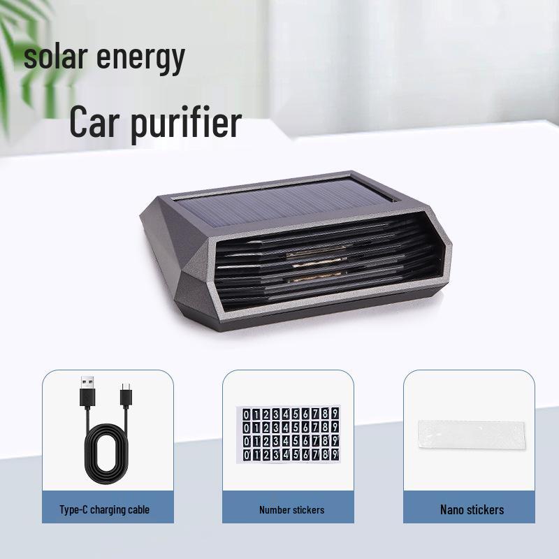 

Автомобильный очиститель воздуха на солнечной энергии и светящаяся парковочная табличка со стерилизацией озоном