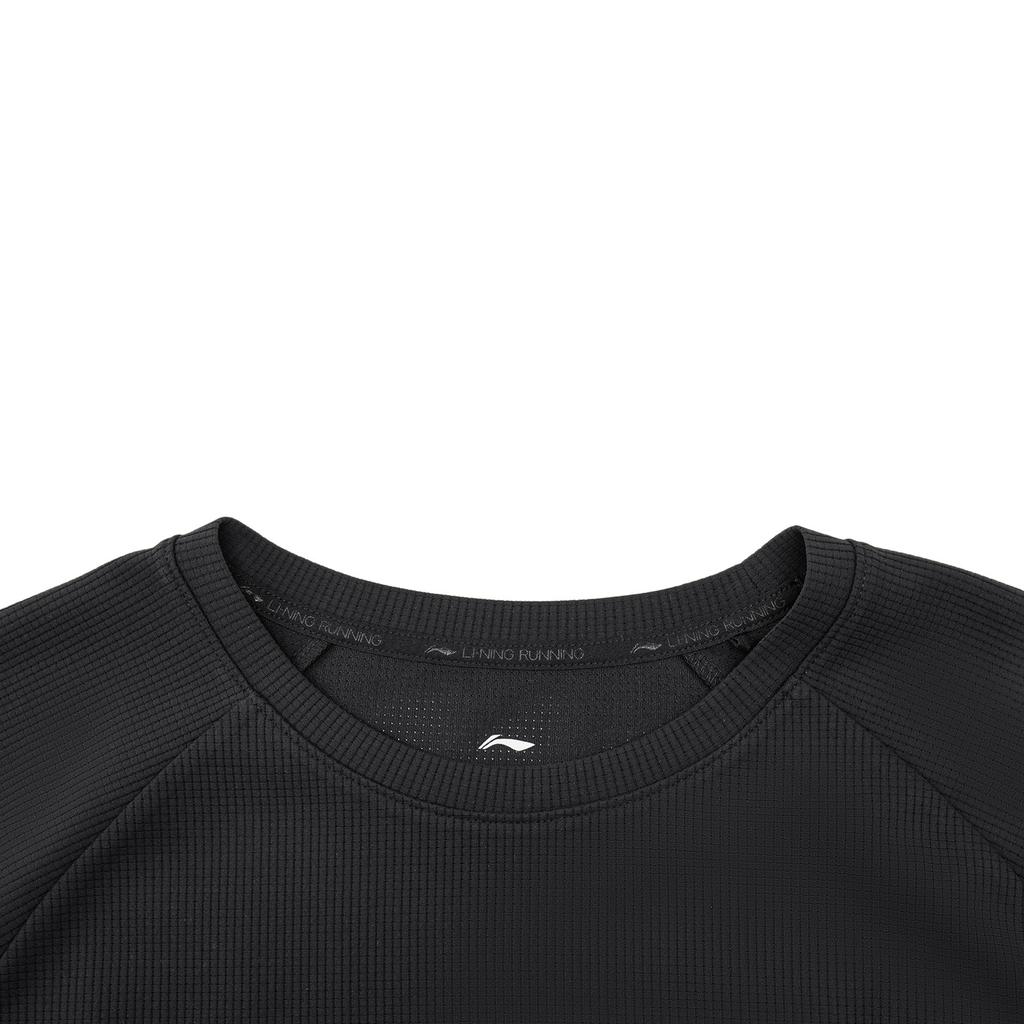 Li-Ning Breathable Solid Color Round Neck Long Sleeve T-Shirt Men Tops ATLW017-1