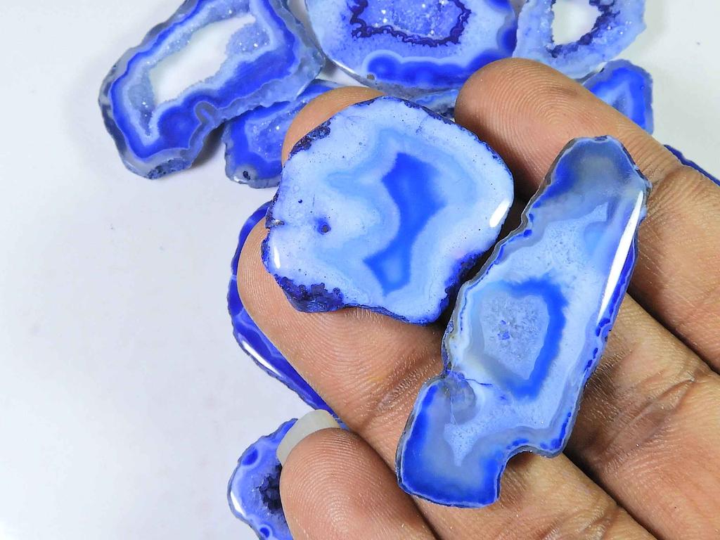 302Cts. Natural Solar Druzy Agate Cabochon Loose Gemstone 14Pcs Lot 25-34MM RQ-1445