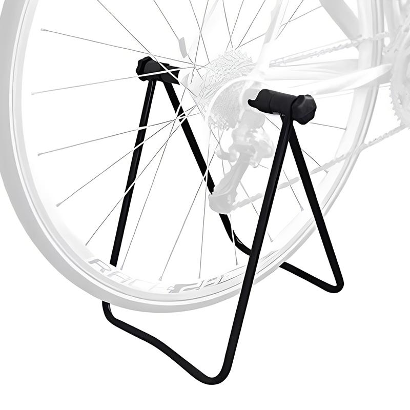 Support de présentoir de vélo pliable universel Support de réparation de moyeu de roue en triangle Béquille pour stationnement vertical Accessoires de vélo