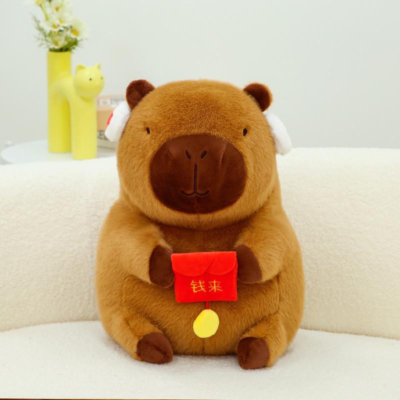 Adorable New Fun Capybara Plush Doll For New Year Red Envelope Gift Soft Toy