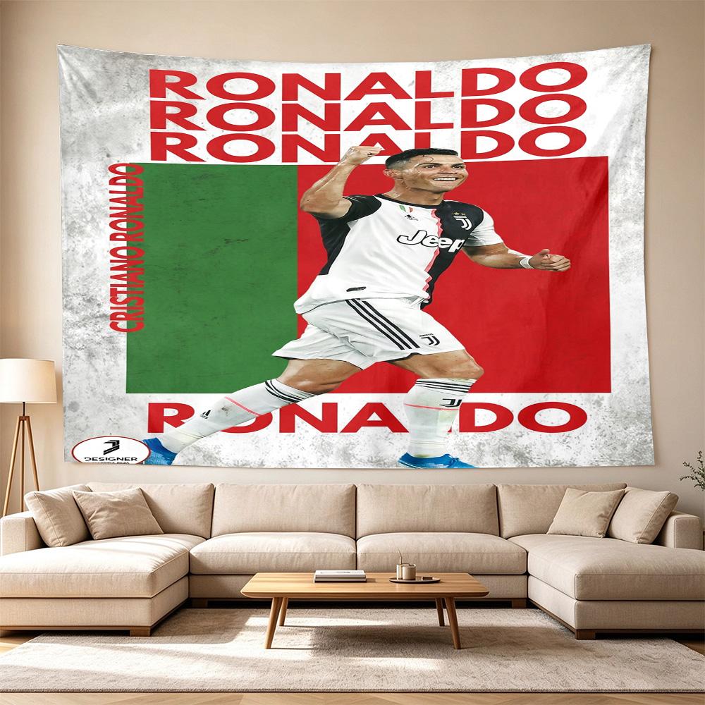 Ronaldo's Manchester Celebration Large Wall Tapestry,Ideal for Office Backdrops, Holiday Gifts, Home Decor (Living Room, Bedroom, Dorm, Parties), and