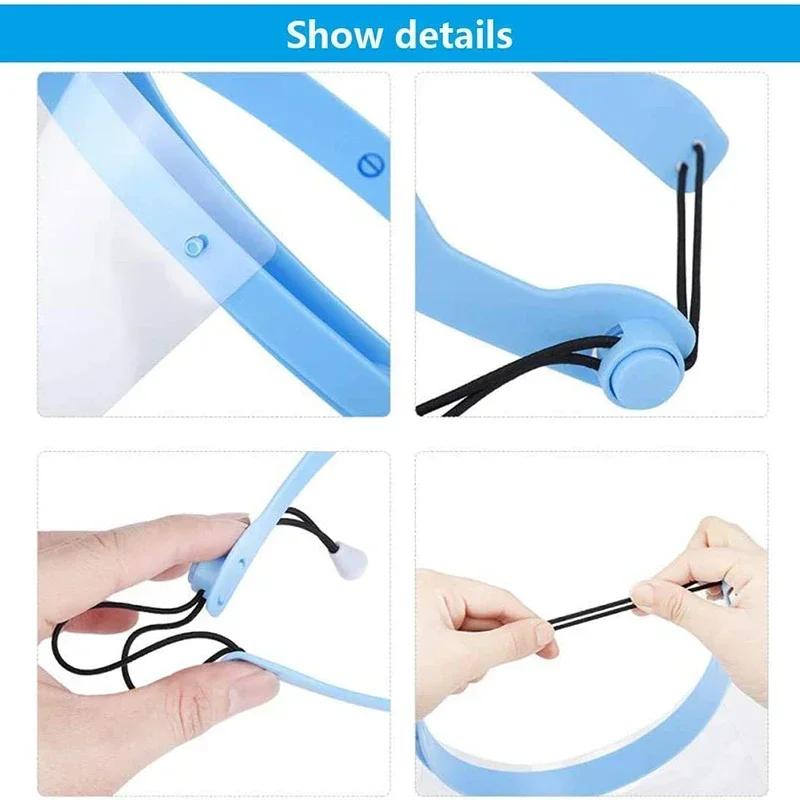 5Pcs/Set Dental Protective Face Shield 10/5Pcs Detachable Face Shield 1 shelf Anti-Fog Dustproof Replacement Mask
