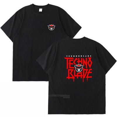Süßes Grafik-T-Shirt mit Technoblade-Merch-Print für Herren und Damen, Streetwear Hip Hop, Kurzarm-T-Shirt, Sommer Modal-T-Shirt, Herren