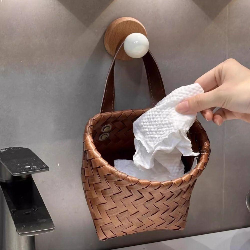 Plastic Wall Hanging Basket Decorative Garlic Ginger Storage Basket for Kitchen