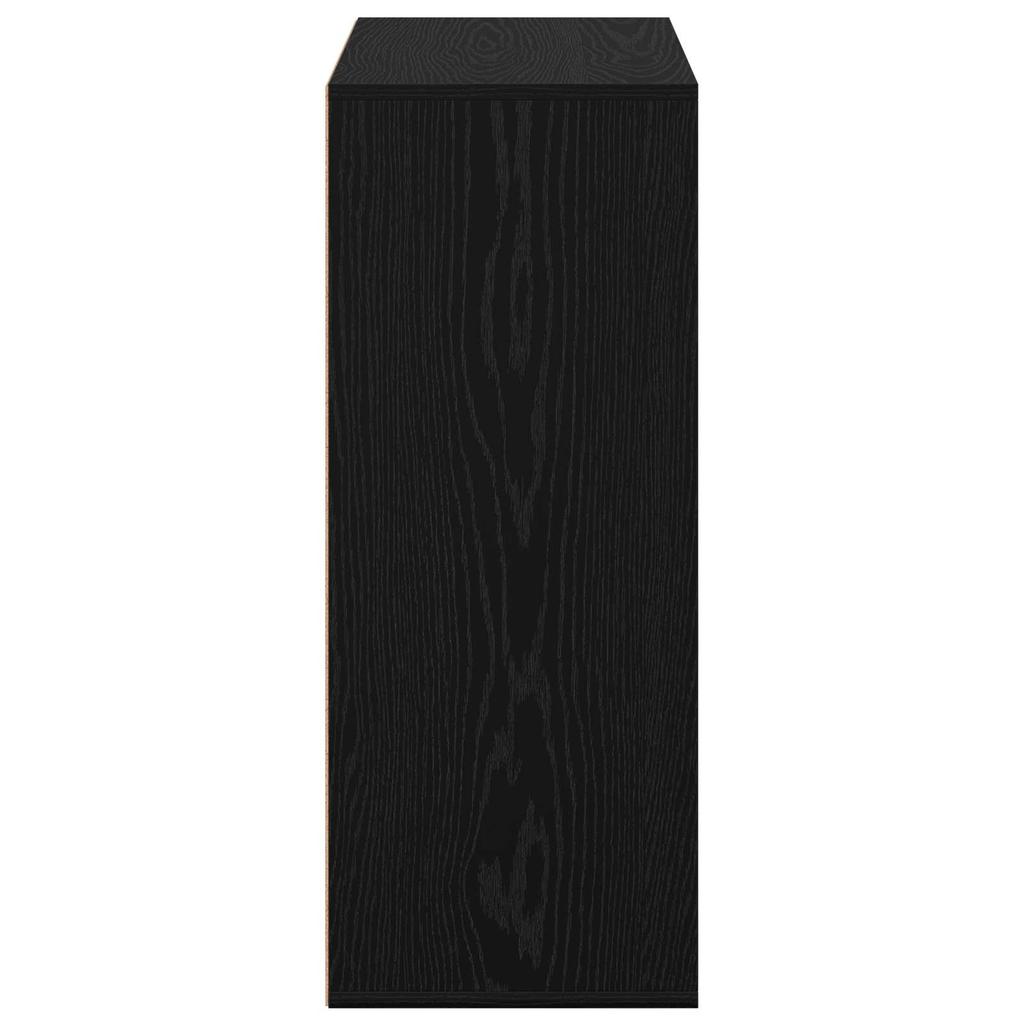 Black Oak Effect Sideboard with Drawers 60 x 33.5 x 84 cm