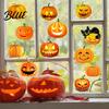 Creative Halloween Gifts for Friends 3 Sheets Ghost Face Pumpkin Wall Sticker Cute Black Cat Decals Decorative Decals Waterproof PVC Window
