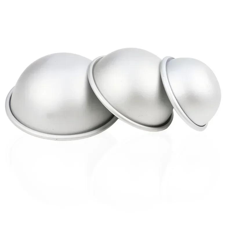 2025 Round Half Ball Sphere Shaped Aluminum Cake Pan Fondant Decorating Pastry Tools Cake Mold Cake Tins Baking Moulds Baking
