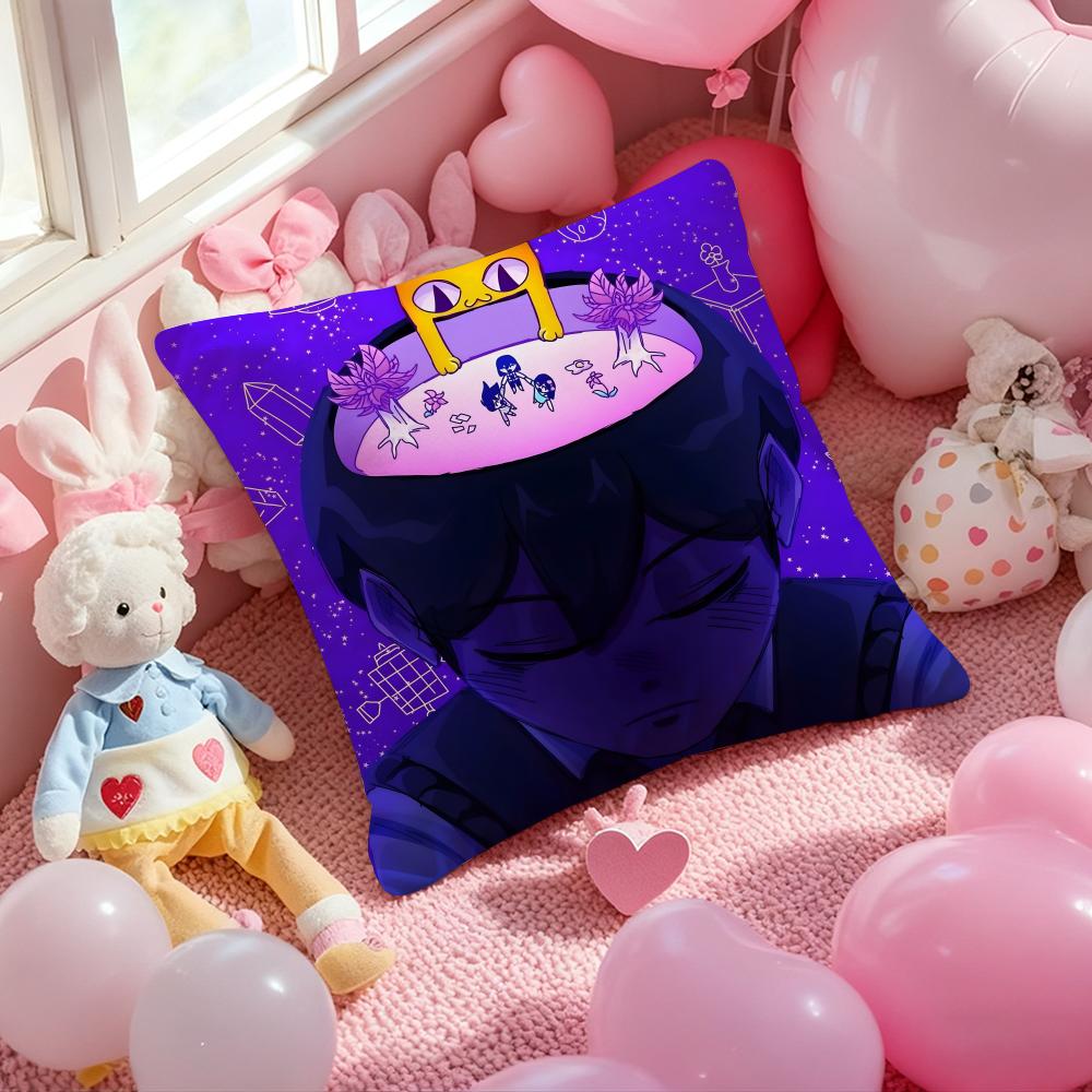 Game Anime O-Omori Cushion Cover Pattern Printed Pillowcase for Living Room Sofa Cushion Cover & Bedroom Decor
