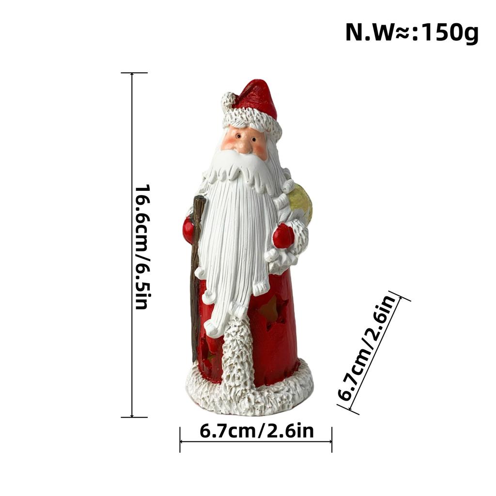 New Night Lights Santa Claus Ornaments Resin Crafts Creative Home Desktop Decoration Gift
