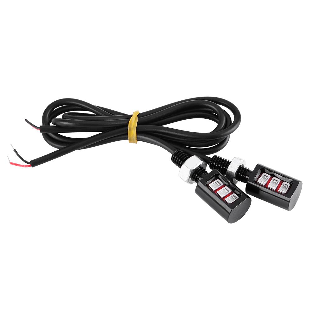 2x 12V Car Motorcycle License Number Plate Screw Light Lamp White LED