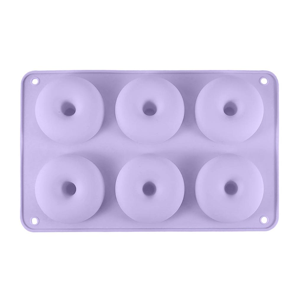 

Food-Grade Thick Silicone Donut Mold Heat-Resistant Mochi Donuts Non-Stick Surface For Cake Chocolate & Ice Cubes Baking and Crafts Tool